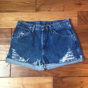 Wrangler High Waisted Denim Shorts